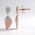 Boucles d'oreilles en argent et Zircon (MONOSONO COLLECTION)