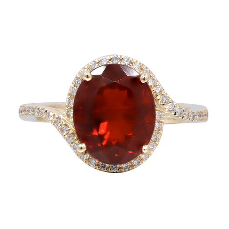 Anello in oro con Opale di Fuoco Messicano (CIRARI)