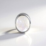 Ciondolo in argento con Pietra di Luna Arcobaleno (MONOSONO COLLECTION)