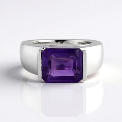 Anello in argento con Ametista Zambiana (de Melo)