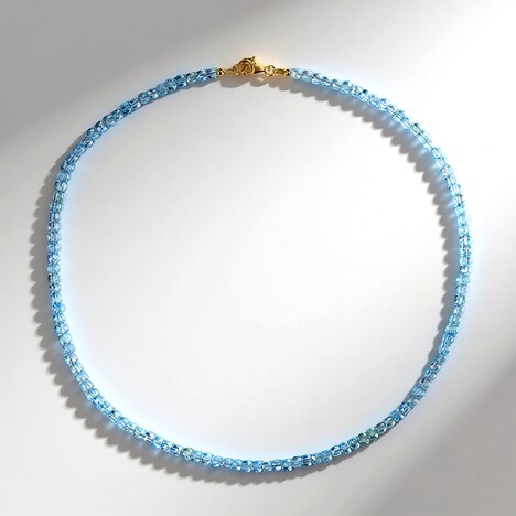 Collana in argento con Topazio Blu Cielo