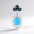 Ciondolo in argento con Opale Blu dell'Etiopia