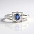 Anello in argento con Zaffiro Ceylon Blu (non riscaldato)