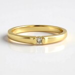 Anello in argento con Diamante Cioccolato I2