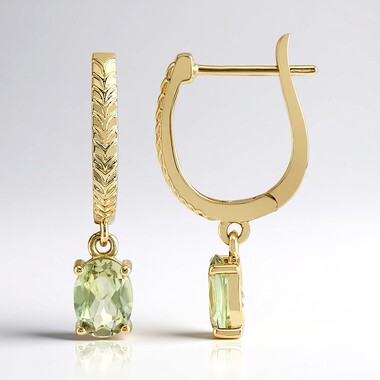 Pendientes en oro con Diáspora de color cambiante