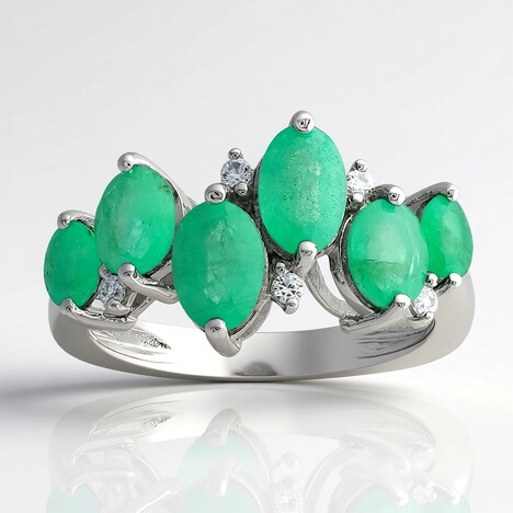 Anello in argento con Smeraldo Nova Era (de Melo Essence)