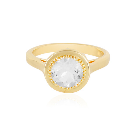 Bague en argent et Topaze blanche