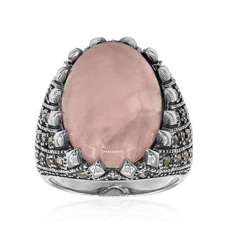 Anello in argento con Quarzo Rosa (Annette classic)