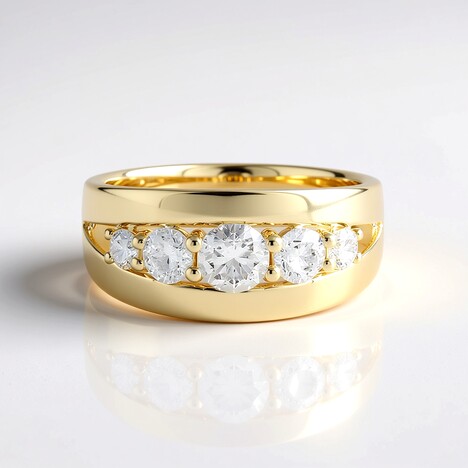 Anello in oro con Diamante I2 (H) (de Melo Gold)