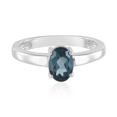 Anello in argento con Topazio Blu Londra
