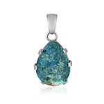 Drusen-Gem Silica-Silberanhänger (Bali Barong)