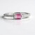 Bague en argent et Tourmaline Melon d'Eau