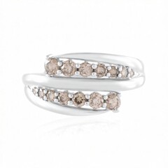 9K I2 Champagne Diamond Gold Ring (de Melo Gold)