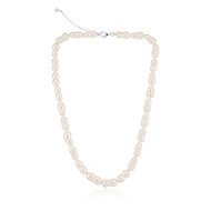 Collana in argento con Perla d'Acqua Dolce Bianca (TPC)