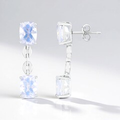 Orecchini in argento con Quarzo Blue Moon