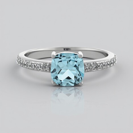 Anello in argento con Topazio Blu Cielo