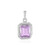 Pendentif en argent et Améthyste Rose de France