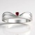 Anello in argento con Berillo Rosso