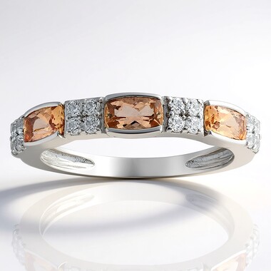 Anillo en plata con Topacio imperial de Ouro Preto (Pallanova)