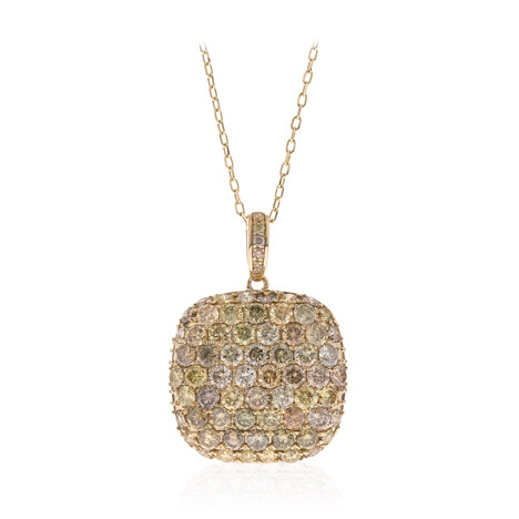 Gouden halsketting met SI2 Fancy Diamanten (CIRARI)