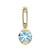 9K Sky Blue Topaz Gold Pendant (dagen)