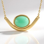 Chrysopras-Silbercollier (KM by Juwelo)