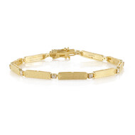 I2 Schokoladen-Brillant-Silberarmband