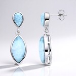 Orecchini in argento con Larimar