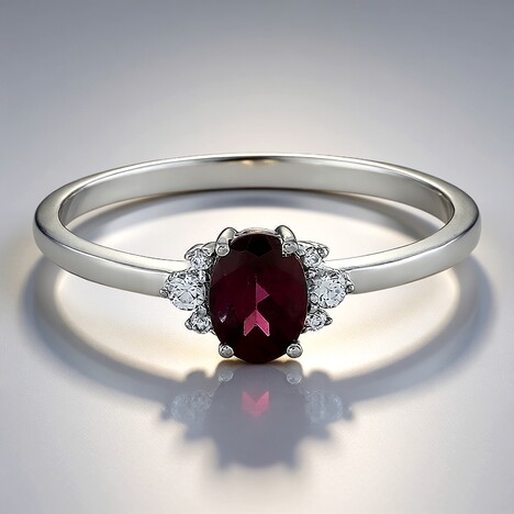 Anello in argento con Granato Tocantin