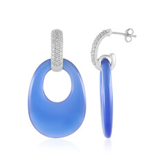 Orecchini in argento con Onice Blu