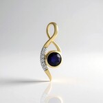 Ciondolo in oro con Zaffiro Blu del Madagascar (de Melo Gold)