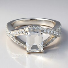 Anello in argento con Topazio Ghiaccio