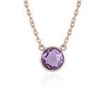 Collana in argento con Ametista Rose de France (Adela Silber)