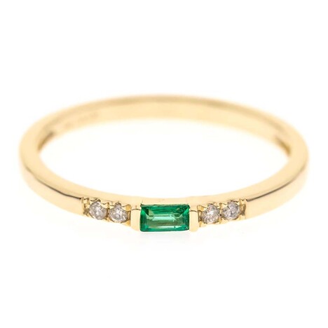 Gouden ring met een AAA Zambia smaragd