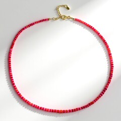 Collana in argento con Opale Rosa dell'Etiopia
