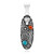 Zilveren hanger met een Blauwe Kingman Mohave Turkoois (Jones Lee)