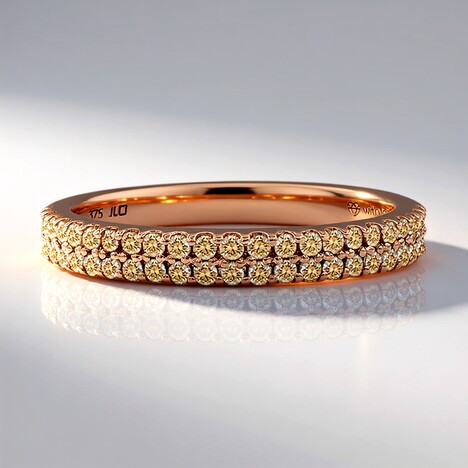 Anello in oro con Diamante Rose de France SI1 di Argyle (Annette)
