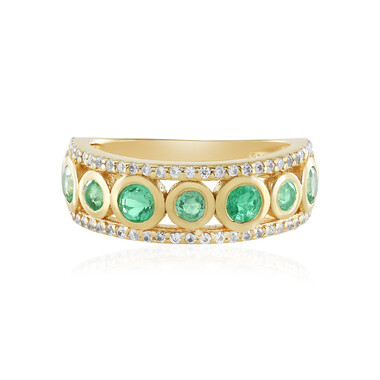 Bague en argent et Emeraude de Colombie