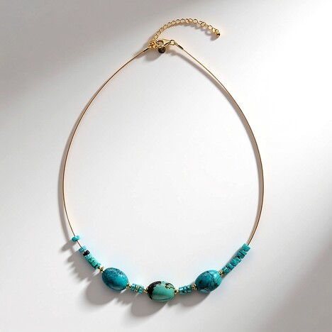 Collana in acciaio inossidabile con Turchese