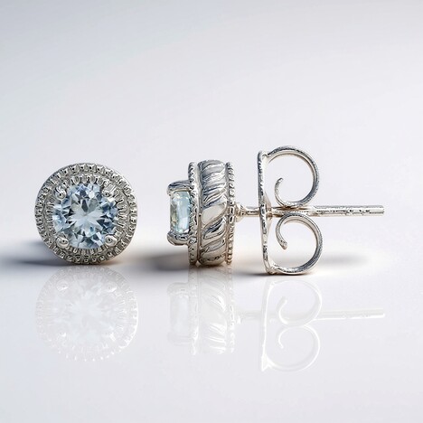 Boucles d'oreilles en argent et Zircon (Dallas Prince Designs)
