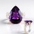 Anello in argento con Ametista (Gems en Vogue)