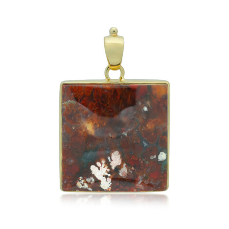 Java-Feder-Achat-Silberanhänger