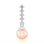 Colgante en plata con Perla Ming durazno (MONOSONO COLLECTION)
