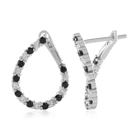 Orecchini in argento con Spinello Nero