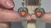 Pendientes en plata con Ostra espinosa naranja (Desert Chic)