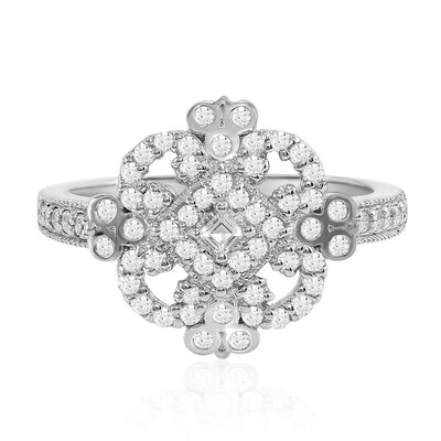 Anello in argento con Topazio Bianco