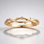 Anello in oro con Diamante Rose de France SI1 di Argyle (Annette)