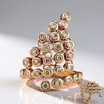 Anello in oro con Diamante Rose de France SI1 di Argyle (Annette)