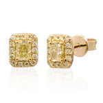 Gelber SI2 Brillant-Goldohrringe (CIRARI)