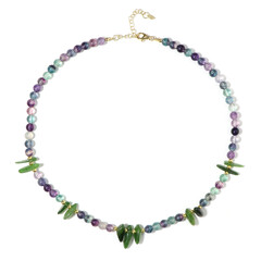 Edelstein-Silberhalskette